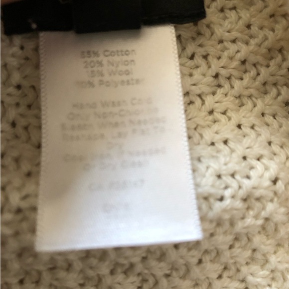 Talbots Waterfall Wool Cotton Blend Cardigan in Cream Size MP - Picture 8 of 12